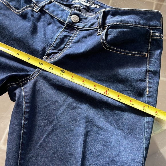 American Eagle for aerie, 12 jeggings, dark wash, cotton/poly/spandex, EUC - Picture 9 of 11